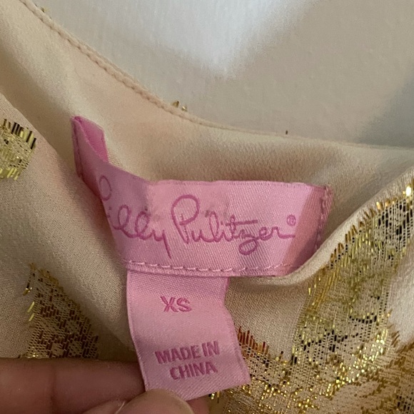 Lilly Pulitzer Gold Starfish blouse - Picture 2 of 2